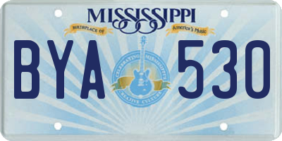 MS license plate BYA530