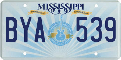 MS license plate BYA539