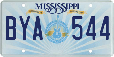 MS license plate BYA544