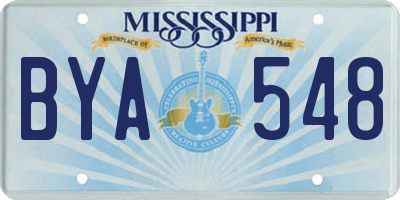 MS license plate BYA548