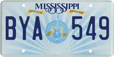 MS license plate BYA549