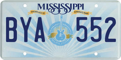 MS license plate BYA552