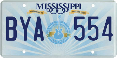 MS license plate BYA554