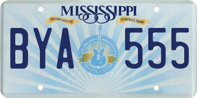 MS license plate BYA555
