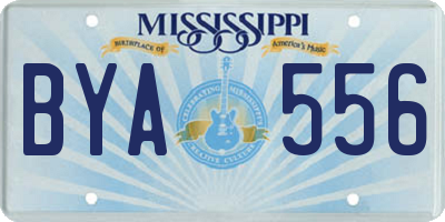 MS license plate BYA556