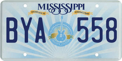 MS license plate BYA558