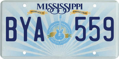 MS license plate BYA559