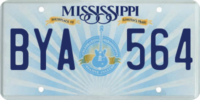 MS license plate BYA564