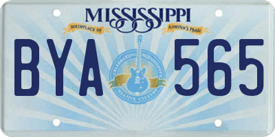 MS license plate BYA565
