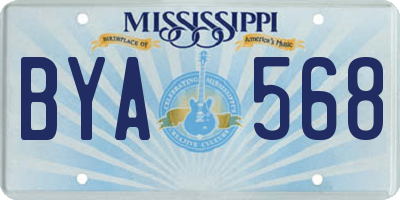 MS license plate BYA568