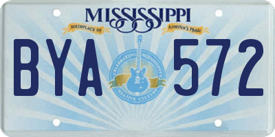 MS license plate BYA572