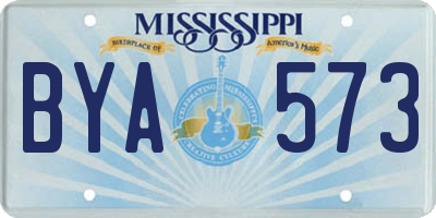 MS license plate BYA573