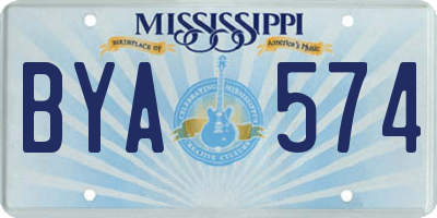 MS license plate BYA574