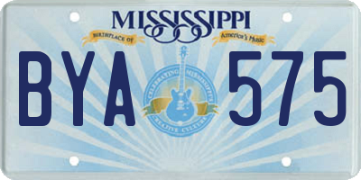 MS license plate BYA575