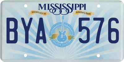 MS license plate BYA576