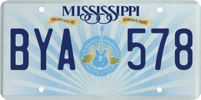 MS license plate BYA578