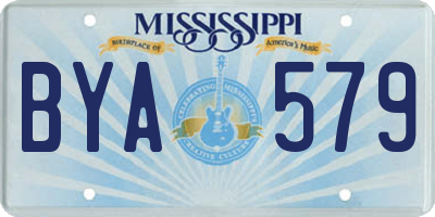 MS license plate BYA579