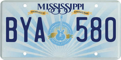 MS license plate BYA580