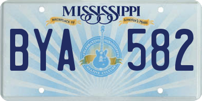 MS license plate BYA582