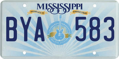MS license plate BYA583