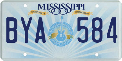 MS license plate BYA584