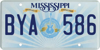 MS license plate BYA586