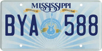 MS license plate BYA588