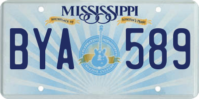MS license plate BYA589