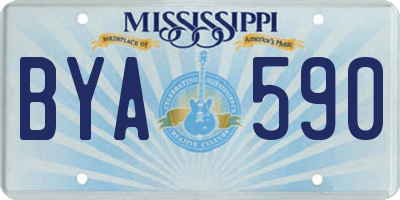 MS license plate BYA590