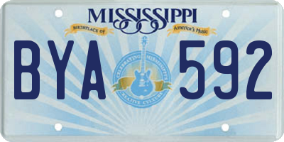 MS license plate BYA592