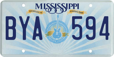 MS license plate BYA594