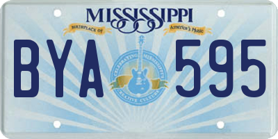 MS license plate BYA595