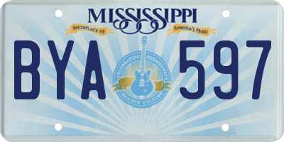 MS license plate BYA597