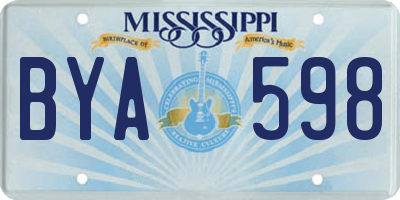 MS license plate BYA598
