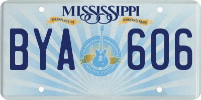 MS license plate BYA606