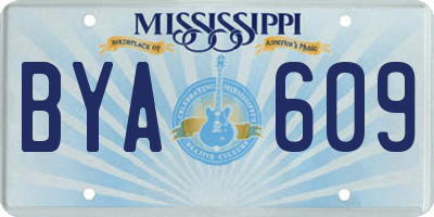 MS license plate BYA609