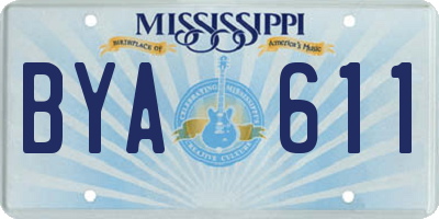 MS license plate BYA611