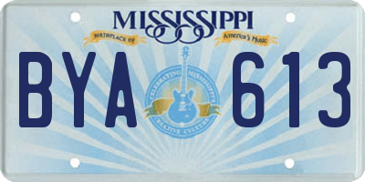 MS license plate BYA613