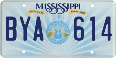 MS license plate BYA614
