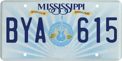 MS license plate BYA615