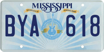 MS license plate BYA618