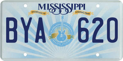 MS license plate BYA620