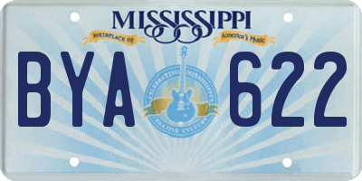 MS license plate BYA622