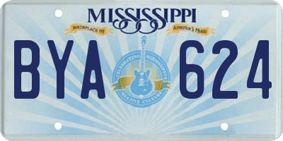 MS license plate BYA624