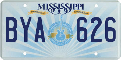 MS license plate BYA626