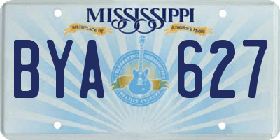 MS license plate BYA627