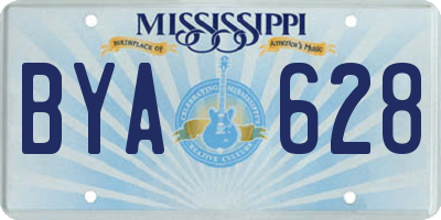 MS license plate BYA628