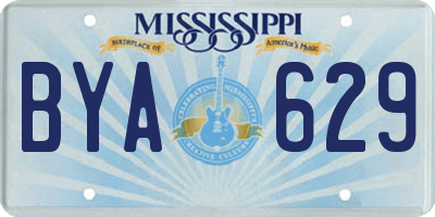 MS license plate BYA629