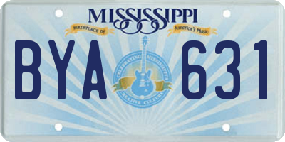 MS license plate BYA631