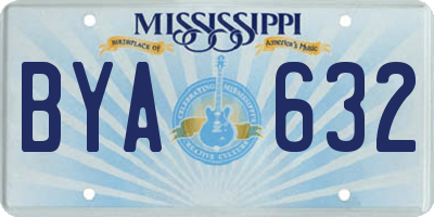 MS license plate BYA632